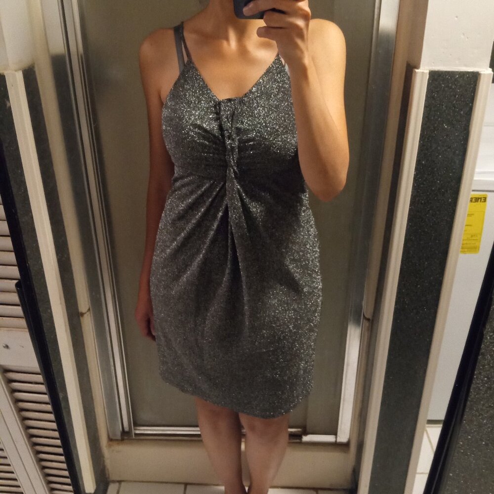 Women's black/silver shimmery evening dress Size M